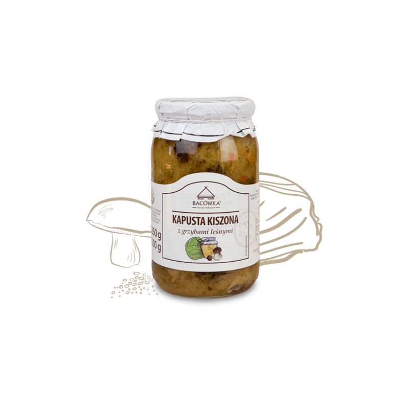 Choucroute aux champignons 850g Bacowka