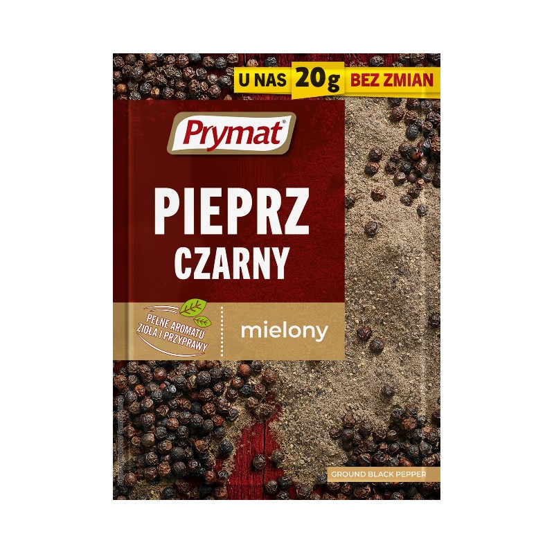 Poivre noir moulu 20g Prymat