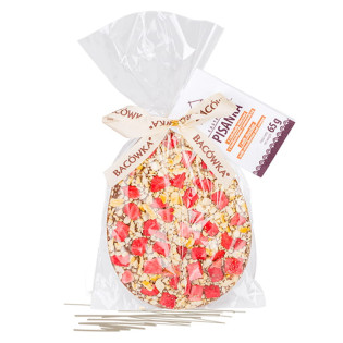 Oeuf de Pâques en chocolat au lait, fraises et orange 65 g