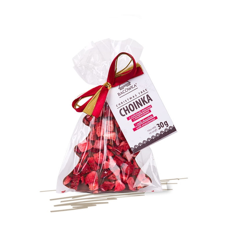 Sapin de Noël aux chocolats avec des fraises 30 g