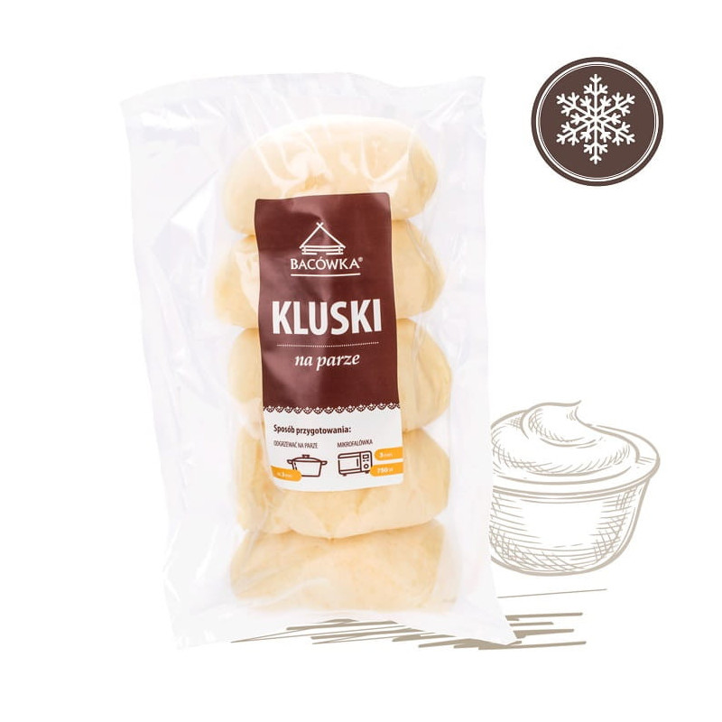 Kluski à la vapeur (5 pièces)