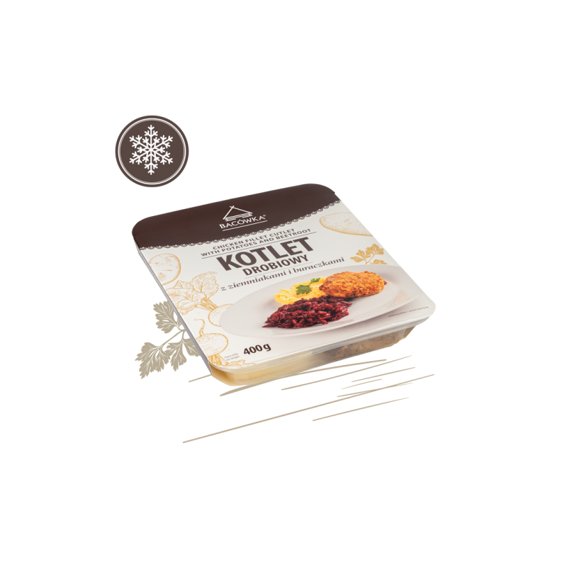 Escalope de volaille avec pommes de terre et betteraves 400 g